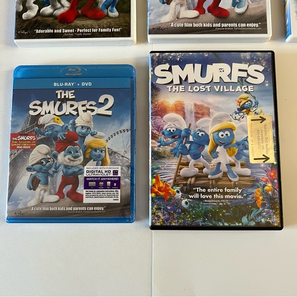 DVD Kids Movie Lot 5 The Smurfs 1 and 2 A Christmas Carol The Lost Village - Picture 4 of 4